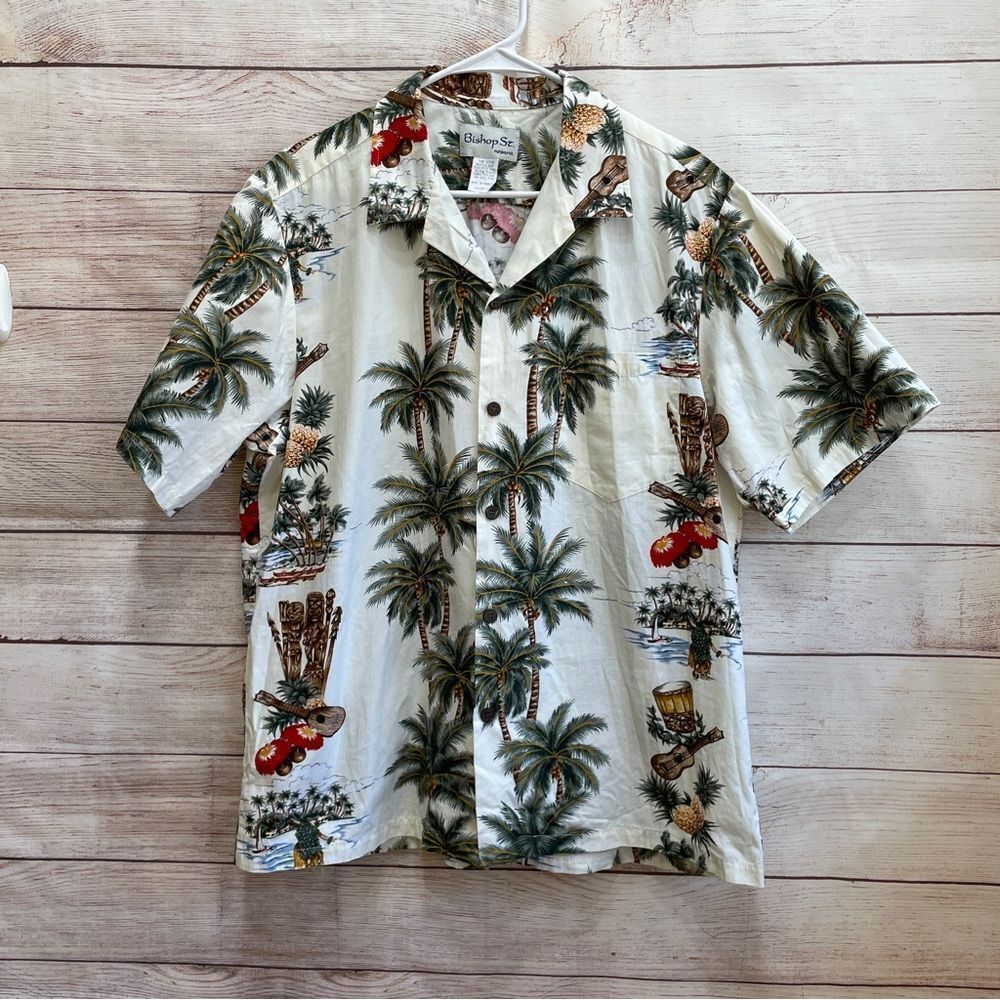VINTAGE BISHOP ST HAWAIIAN PRINT SHIRT‎